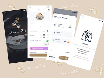 Lahori Coffee (2021) app design figma logo mobile application ui ux