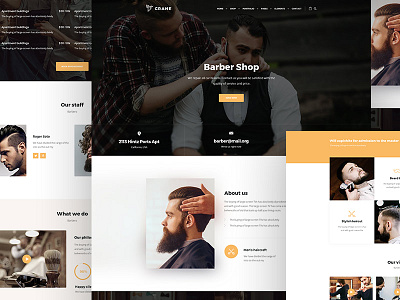 Barbershop theme 2018 barber clean new site theme trendy ui wordpress wordpress theme