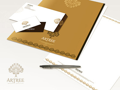 ArTree Corporate Identity branding business cards corporate identity wooden