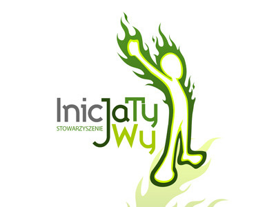 Initiative Association - Stowarzyszenie Inicjatywy branding fire green logotype