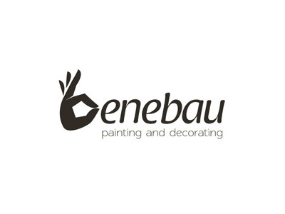 Benebau black clean style elegant hand logotype