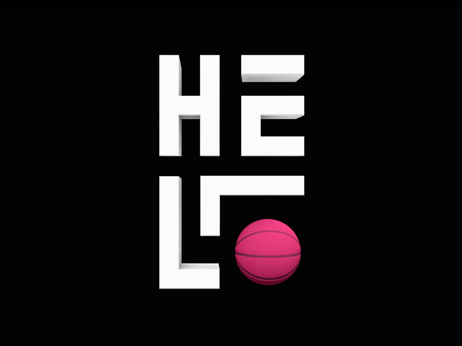 Hello Dribbble! 3d animation branding design letters logo logo design mark minimal typography wordmark