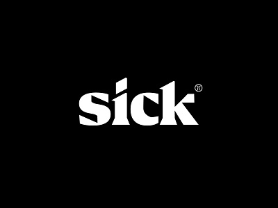SICK logo logotype minimal sick typedesign vector wordmark