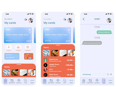 Bank Application app design graphic design ui ux