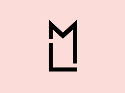 LM logo bookmark crown design initials logo