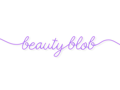 beauty blob beauty blog bow lettering logo vblog