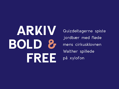 Arkiv Bold Freebie font free sample tryout