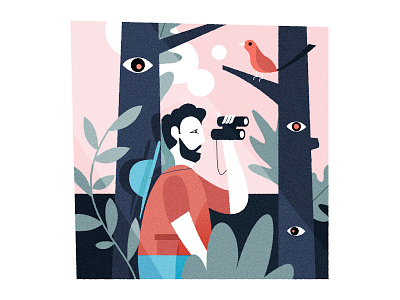 Birdwatcher birdwatcher illustration