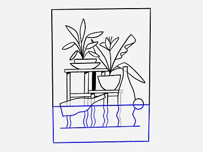 Flooded Room bottle flood krukje objects plants underwater water