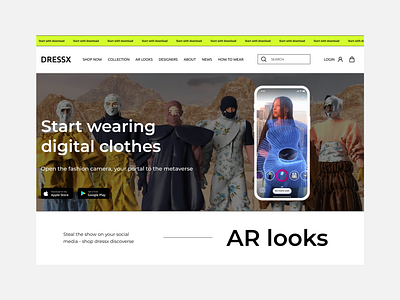 Dressx - website design