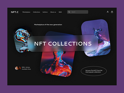 NFT website design concept app appdesign design marketplace nft ui uidesign ux web webdesign website