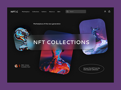 NFT website design concept