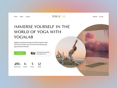 Yogalab - website design concept appdesign design sport ui uidesign ux web webdesign website yoga