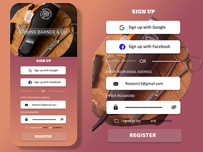 #SignUp#001 app design icon typography ui ux
