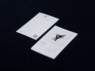 Paper calendar bird black bnw calendar crow drawing illustration ink month print