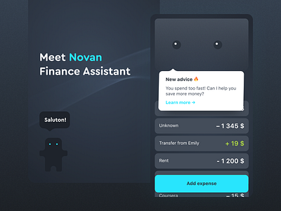 Finance App Concept app concept dark finance helper hint ui