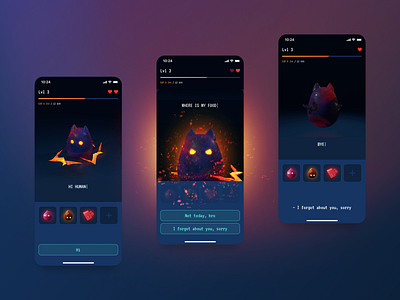 Tamagotchi 👿 3d app blender concept game illustration mobile