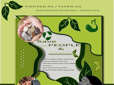 ECOLOGY CHARITY POSTER A4/FLYER A5 TEMPLATE