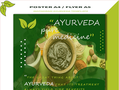 ECOLOGY AYURVEDA POSTER A4 /FLYER A5 TEMPLATE ecology ayurveda flyer ecology ayurveda poster graphic design logo nature ayurveda flyer nature ayurveda poster