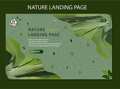 NATURE LANDING PAGE TEMPLATE graphic design landing page logo nature landing page template