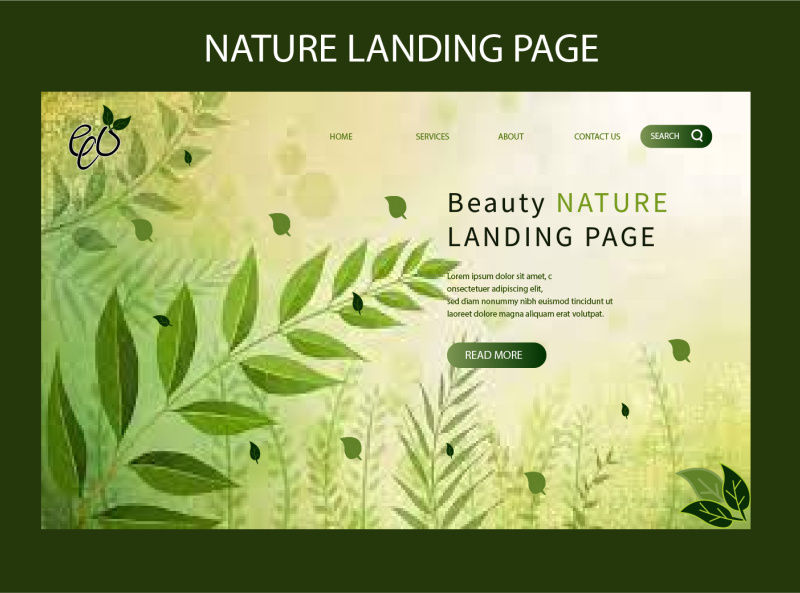 nature landing page by Billa Soundarya on Dribbble