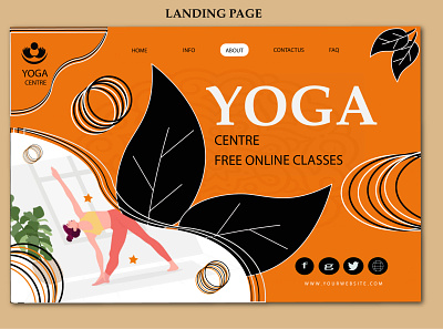landing page graphic design landing page landing page template logo yoga landing page yoga landing page template