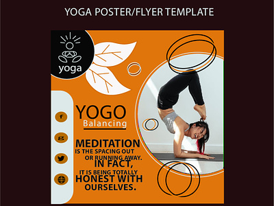 poster A4 / flyer A5 template flyer flyer template graphic design poster poster template yoga flyer yoga poster