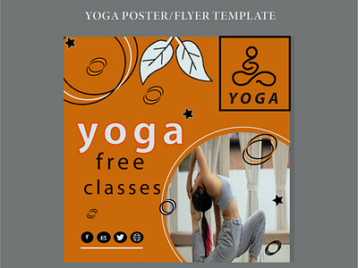 poster A4 / flyer A5 template facebook poster flyer graphic design insta flyer insta post logo poster social media post yoga flyer yoga poster