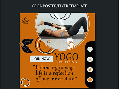 poster A4 / flyer A5 template flyer graphic design insta flyer insta post logo poster social media post yoga flyer yoga poster