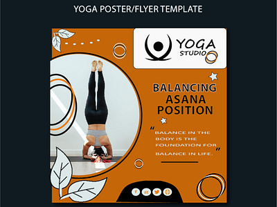 balancing yoga poster A4 / flyer A5 template flyer flyer design graphic design insta flyer insta post logo poster poster design social media post yoga balancing flyer yoga balancing poster