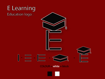 E Learning Education logo. branding education logo flat logo graphic design logo logo ninche logo tipo logofolio modern logo