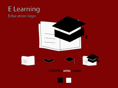 E Learning Education logo. flat logo graphic design logo logo designs logofolio logos logotipo modern logo