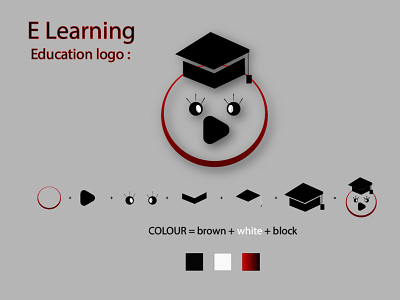 E Learning Education logo. education logo flat logo graphic design logo logo design logofolio logos logotipo modern logo