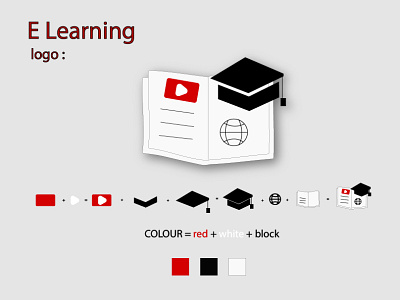 E Learning logo. flat logo graphic design logo logo designs logo folio logo tipo logos modern logo