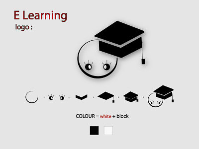 E Learning logo. flat logo graphic design logo logo folio logos modern logo