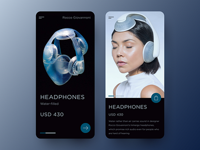 Headphones - Mobile Design app application digitalart ecommerce headphones interaction interface ios mobile mobile design music product design shop store typogaphy ui ux