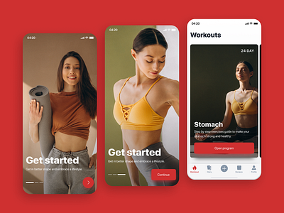 The Workout app application fitness graphic gym interaction ios log in mobile onboarding product product design sport ui ui kit ux web weight welcome workout