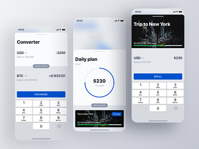The Bank app bank blockchain card coin converter financial graphic interaction ios mobile pay payments product product design transfer ui ui kit ux