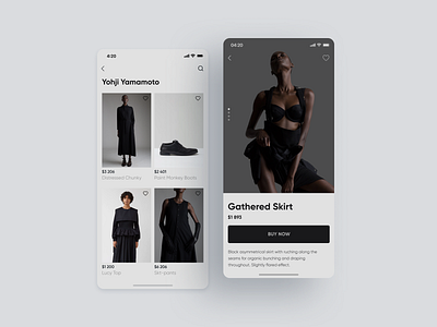 The Shop ecommerce fashion interaction ios listing minimal mobile model product page search icon shop ui ux web