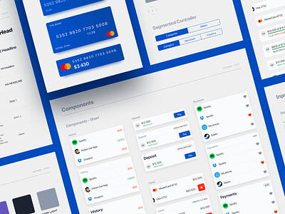 The Bank application bank app (ux) bank card banking color system component library design system interaction design payments segmented control user experience user interface