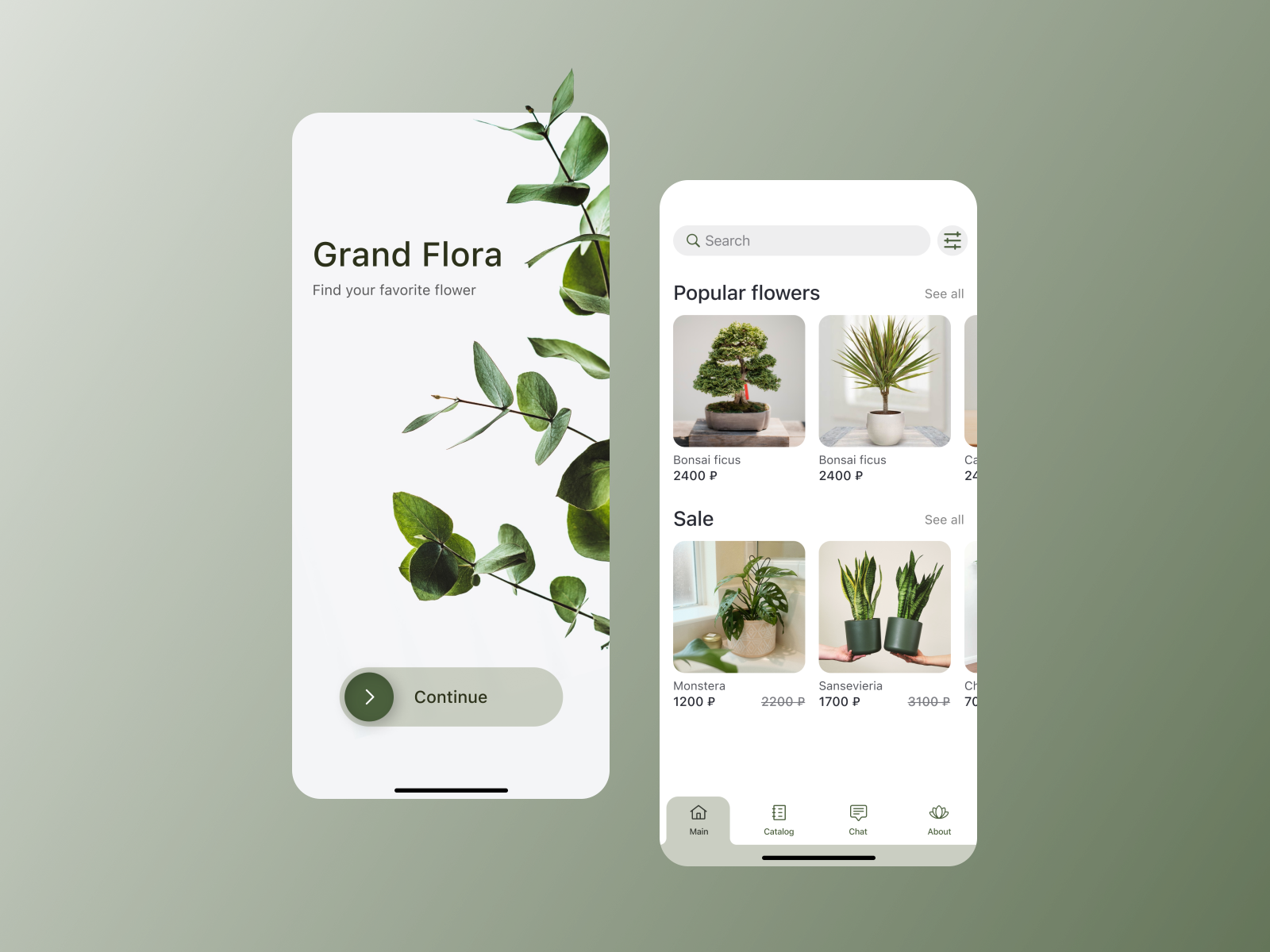 Grand Flora Flower shop app by Svetlana Zubova on Dribbble
