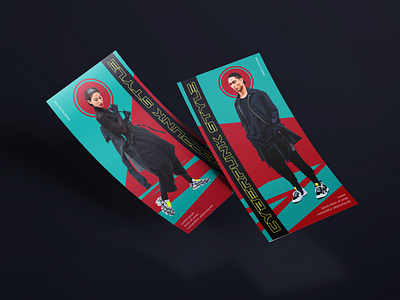 Flyer design | Cyberpunk clothing store branding cyberpunk design flyer graphic design vector