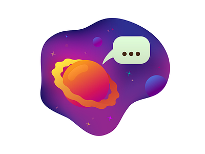 Anybody hear?.. ai gradient mesh illustration message planet space vector
