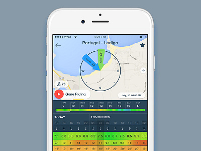 Windy - Spot Screen app forecast graph ios iphone kite map statistics tide ui ux weather