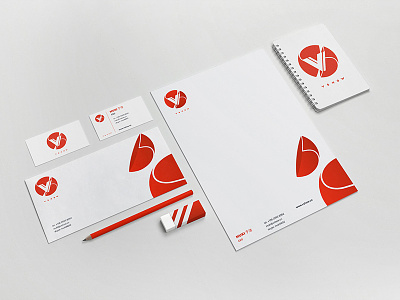 Vshow logo design bc branding card identity logo logotype minimal red