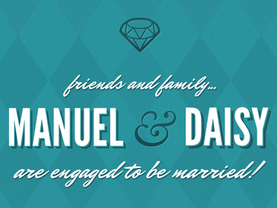 Engagement Announcement announcement engagement typography wedding