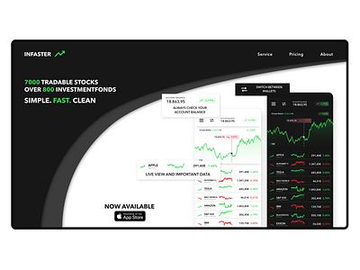 DAILY UI 3 | Landing Page app appdesign application daily ui dailyui dailyui 003 investing investment landingpage stockapp stocks ui uidesign website