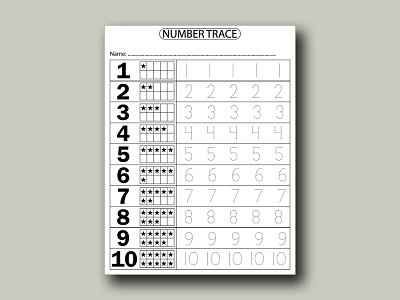 Number Tracing for Amazon KDP amazon children children book children book design design graphic design illustration kdp number trace number tracing tracing