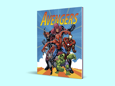 Comic coloring book cover design