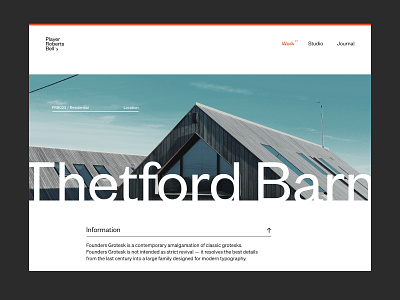 PRB Architects — Unused Concept adobe xd architects architecture contrast design grid hero layout minimal typography ui ux web design website